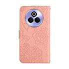 For Realme P3 Pro 5G Global HT03 Skin Feel Butterfly Embossed Flip Leather Phone Case(Pink) - 3