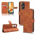 For vivo Y100 5G Skin Feel Magnetic Flip Leather Phone Case(Brown) - 1