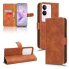 For vivo S17 5G Skin Feel Magnetic Flip Leather Phone Case(Brown) - 1