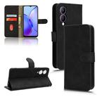 For vivo Y17s 4G Skin Feel Magnetic Flip Leather Phone Case(Black) - 1
