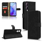 For vivo Y17s 4G Skin Feel Magnetic Flip Leather Phone Case(Black) - 1