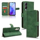 For vivo Y17s 4G Skin Feel Magnetic Flip Leather Phone Case(Green) - 1