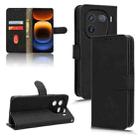 For vivo iQOO 12 Skin Feel Magnetic Flip Leather Phone Case(Black) - 1