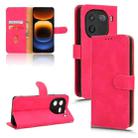 For vivo iQOO 12 Skin Feel Magnetic Flip Leather Phone Case(Rose Red) - 1