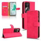 For vivo S18 Skin Feel Magnetic Flip Leather Phone Case(Rose Red) - 1