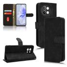 For vivo S18e Skin Feel Magnetic Flip Leather Phone Case(Black) - 1