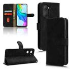 For vivo Y03 4G Skin Feel Magnetic Flip Leather Phone Case(Black) - 1