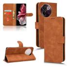 For vivo V30E 5G Skin Feel Magnetic Flip Leather Phone Case(Brown) - 1