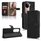 For vivo V40e 5G India / iQOO Z9s 5G Skin Feel Magnetic Flip Leather Phone Case(Black) - 1