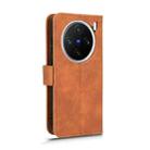 For vivo X200 5G Skin Feel Magnetic Flip Leather Phone Case(Brown) - 3