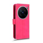For vivo X200 Pro 5G Skin Feel Magnetic Flip Leather Phone Case(Rose Red) - 3