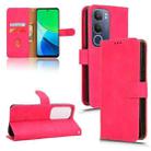 For vivo Y19s 4G Global Skin Feel Magnetic Flip Leather Phone Case(Rose Red) - 1