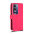 For vivo Y19s 4G Global Skin Feel Magnetic Flip Leather Phone Case(Rose Red) - 3