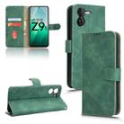 For vivo iQOO Z9 5G Global Skin Feel Magnetic Flip Leather Phone Case(Green) - 1