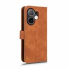 For vivo V60 5G Skin Feel Magnetic Flip Leather Phone Case(Brown) - 3