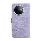 For vivo Y39 5G Global HT03 Skin Feel Butterfly Embossed Flip Leather Phone Case(Purple) - 3
