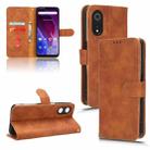 For CUBOT P60 Skin Feel Magnetic Flip Leather Phone Case(Brown) - 1