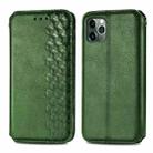 For iPhone 11 Pro Cubic Grid Pressed Horizontal Flip Magnetic PU Leather Case with Holder & Card Slots & Wallet(Green) - 1