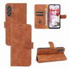 For Samsung Galaxy M34 5G Skin Feel Magnetic Flip Leather Phone Case(Brown) - 1