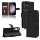 For Samsung Galaxy S23 FE 5G Skin Feel Magnetic Flip Leather Phone Case(Black) - 1