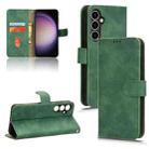 For Samsung Galaxy S23 FE 5G Skin Feel Magnetic Flip Leather Phone Case(Green) - 1