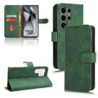 For Samsung Galaxy S24 Ultra 5G Skin Feel Magnetic Flip Leather Phone Case(Green) - 1