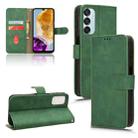For Samsung Galaxy M15 5G Skin Feel Magnetic Flip Leather Phone Case(Green) - 1