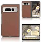 For Google Pixel Fold PU Leather PC Phone Case(Brown) - 1