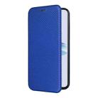 For OPPO Reno11 F 5G Carbon Fiber Texture Flip Leather Phone Case(Blue) - 2