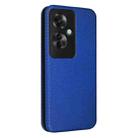 For OPPO Reno11 F 5G Carbon Fiber Texture Flip Leather Phone Case(Blue) - 3