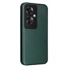 For OPPO Reno11 F 5G Carbon Fiber Texture Flip Leather Phone Case(Green) - 3