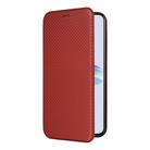 For OPPO Reno11 F 5G Carbon Fiber Texture Flip Leather Phone Case(Brown) - 2