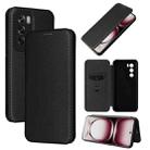For OPPO Reno12 Pro 5G Global Carbon Fiber Texture Flip Leather Phone Case(Black) - 1
