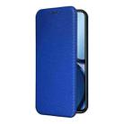 For OPPO Reno12 Pro 5G Global Carbon Fiber Texture Flip Leather Phone Case(Blue) - 2