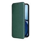 For OPPO Reno12 Pro 5G Global Carbon Fiber Texture Flip Leather Phone Case(Green) - 2
