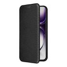 For OPPO Reno12 5G Global Carbon Fiber Texture Flip Leather Phone Case(Black) - 2