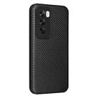 For OPPO Reno12 5G Global Carbon Fiber Texture Flip Leather Phone Case(Black) - 3