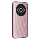 For OPPO Reno12 F 5G / 4G Carbon Fiber Texture Flip Leather Phone Case(Pink) - 3