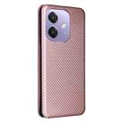 For OPPO A3x 5G India Carbon Fiber Texture Flip Leather Phone Case(Pink) - 3