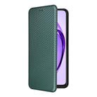 For OPPO A3x 5G India Carbon Fiber Texture Flip Leather Phone Case(Green) - 2