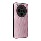 For OPPO Find X8 Carbon Fiber Texture Flip Leather Phone Case(Pink) - 3