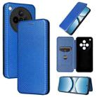 For OPPO Find X8 Carbon Fiber Texture Flip Leather Phone Case(Blue) - 1