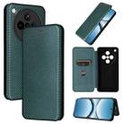 For OPPO Find X8 Carbon Fiber Texture Flip Leather Phone Case(Green) - 1