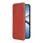 For OPPO Find X8 Carbon Fiber Texture Flip Leather Phone Case(Brown) - 2