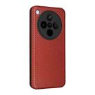 For OPPO Find X8 Carbon Fiber Texture Flip Leather Phone Case(Brown) - 3