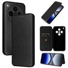 For OPPO Find X8 Pro Carbon Fiber Texture Flip Leather Phone Case(Black) - 1