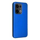 For OPPO Reno13 5G Global Carbon Fiber Texture Flip Leather Phone Case(Blue) - 3