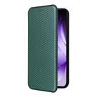 For OPPO Reno13 5G Global Carbon Fiber Texture Flip Leather Phone Case(Green) - 2
