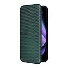 For OPPO Reno13 F 5G Carbon Fiber Texture Flip Leather Phone Case(Green) - 3