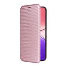 For OPPO F29 5G Carbon Fiber Texture Flip Leather Phone Case(Pink) - 2